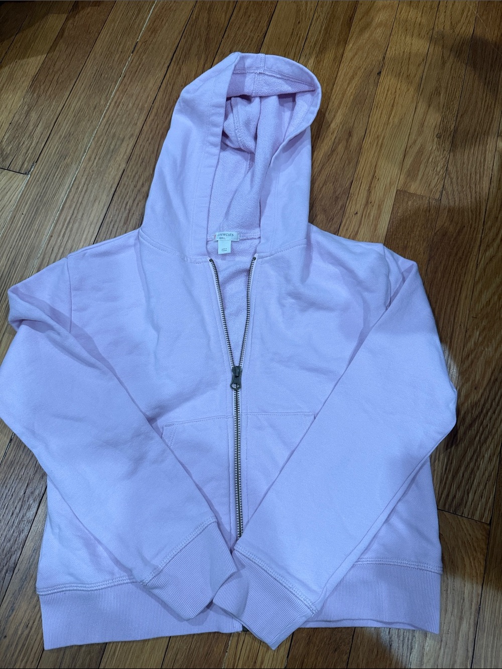 Crewcuts Light Pink Hooded Zip-Up Jacket